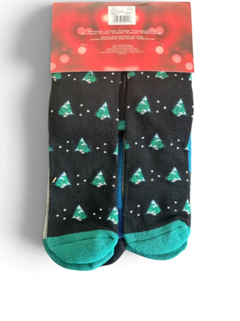 St Nicholas Square Men's Holiday Socks 3 Pack: Santa, Trees and Gray Size 7-12